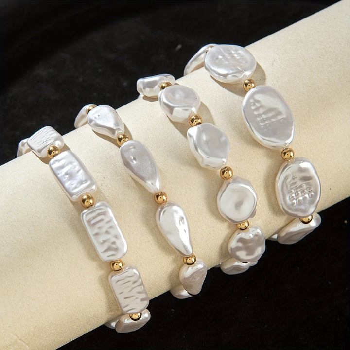 Parel Statement Armbanden Set van 4