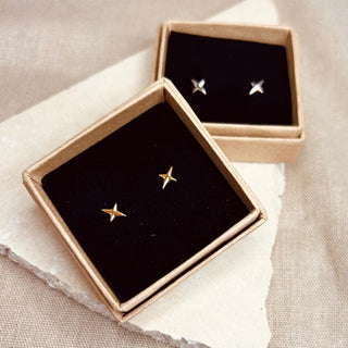 Gold- oder silberfarbene Starlight-Ohrstecker