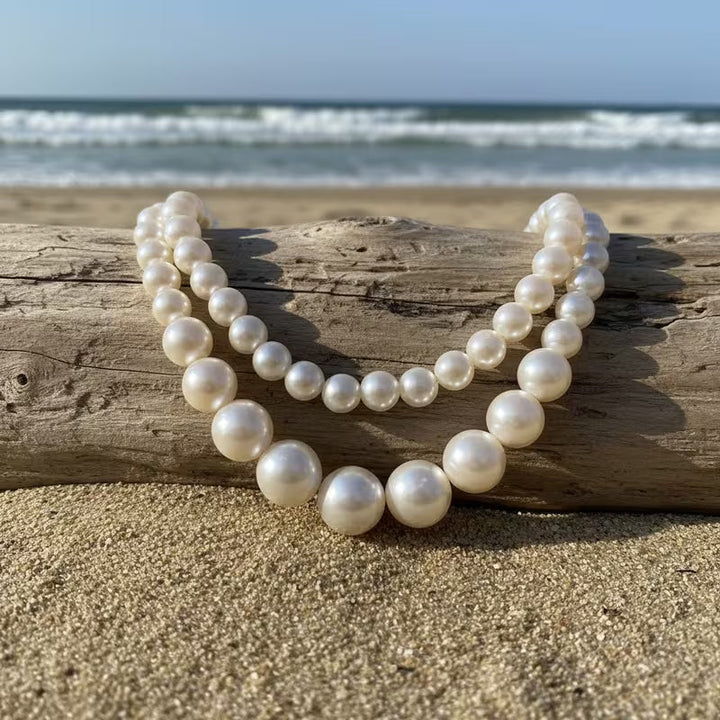 Dubbele Parel Statement Ketting
