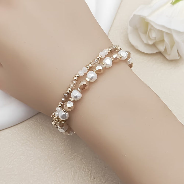 Boho Parel Turkoois Armbandenset