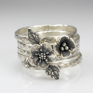 Ring Gartenblume Silber