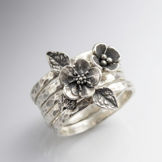 Ring Gartenblume Silber
