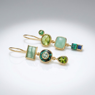 Verde Trio Kristall-Ohrringe