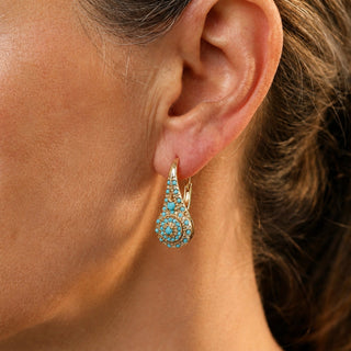Türkis-Mosaik Eleganz Ohrringe