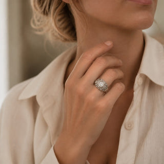Ring Kristallglanz Silber