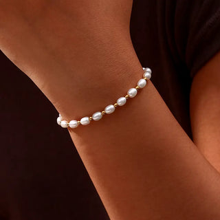 Parel &amp; Goud Armband