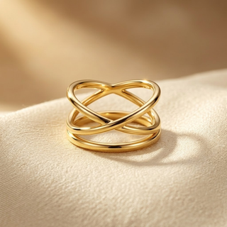 Fijne gouden ring, gewikkeld