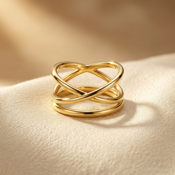 Fijne gouden ring, gewikkeld