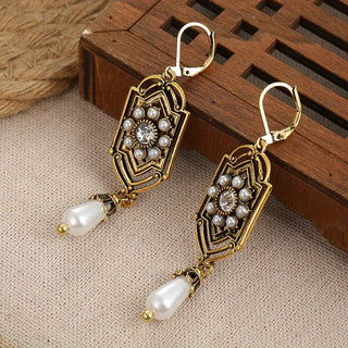 Vintage Gouden Parel Oorbellen