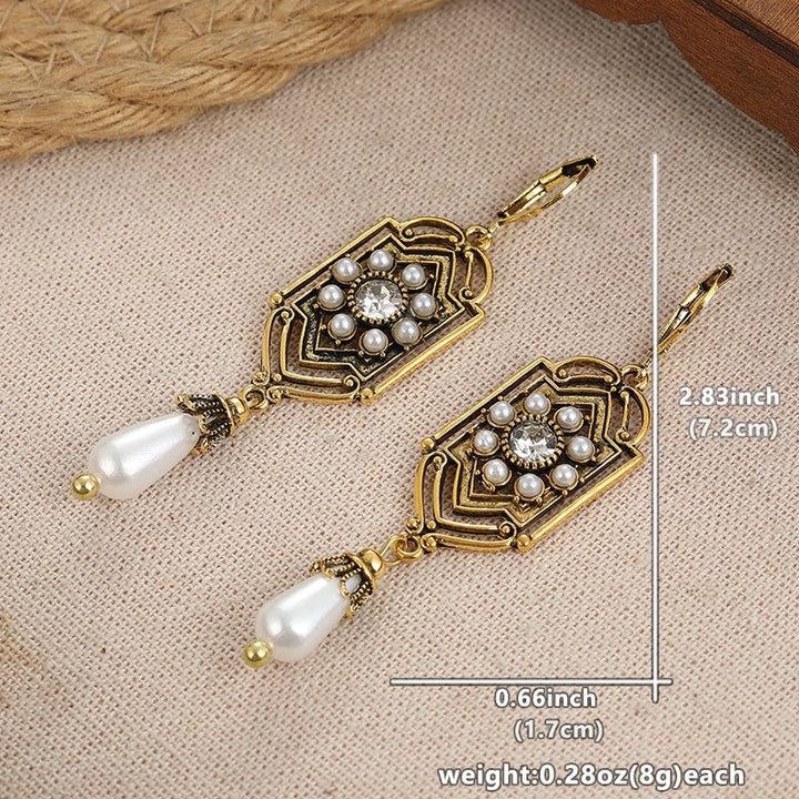 Vintage Gouden Parel Oorbellen