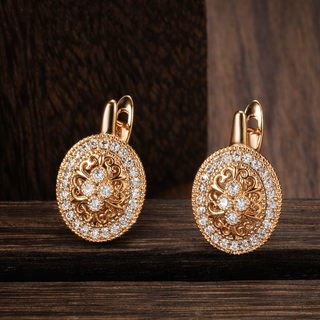 Exquisite ovale Perlen-Hoops Ohrringe