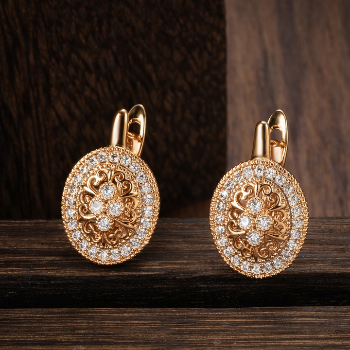 Exquisite ovale Perlen-Hoops Ohrringe