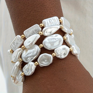 Parel Statement Armbanden Set van 4