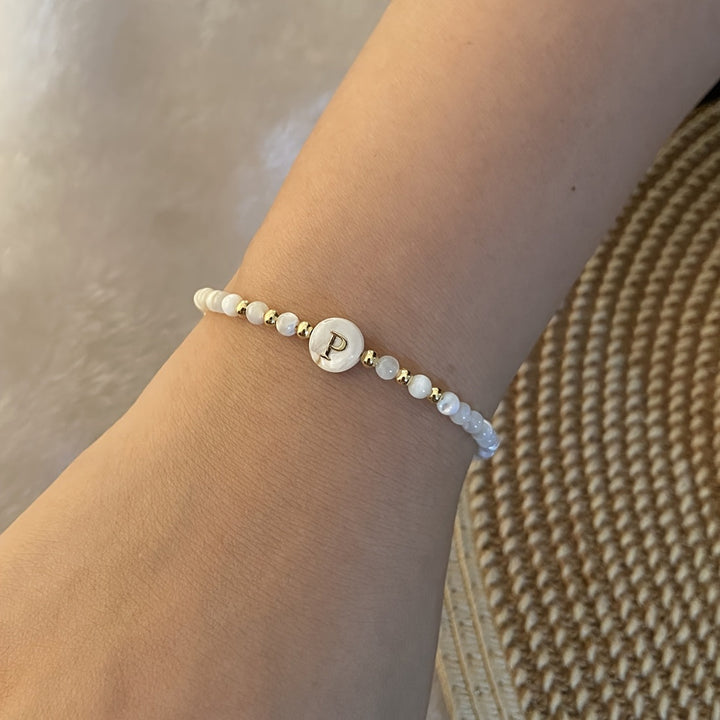 Parel Initiaal Armband
