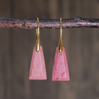 Boho geometrische Stein-Tropfen-Ohrringe