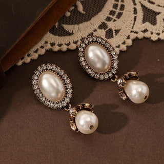 Vintage Parel Omlijsting Oorbellen