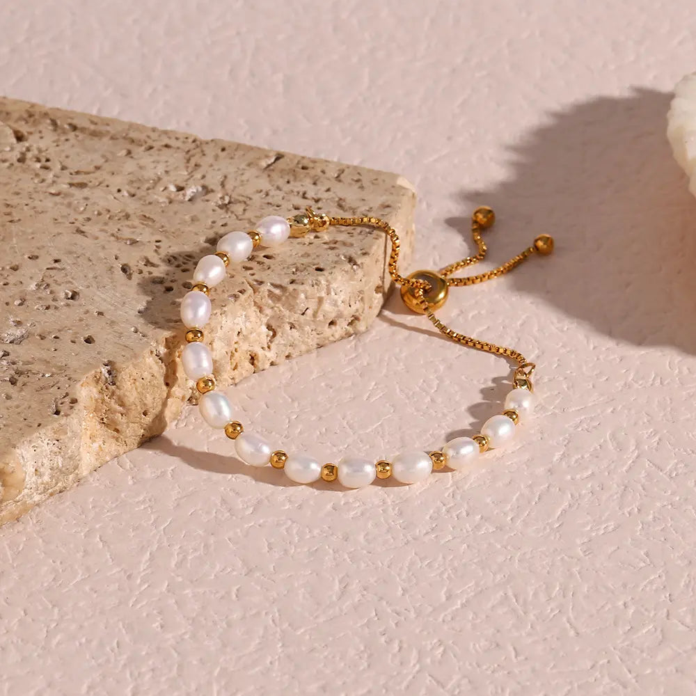 Parel &amp; Goud Armband