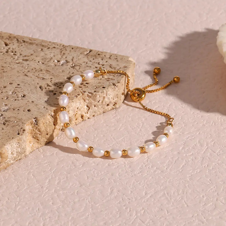 Parel &amp; Goud Armband