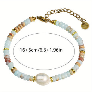 Strand Parel Turkoois Armband