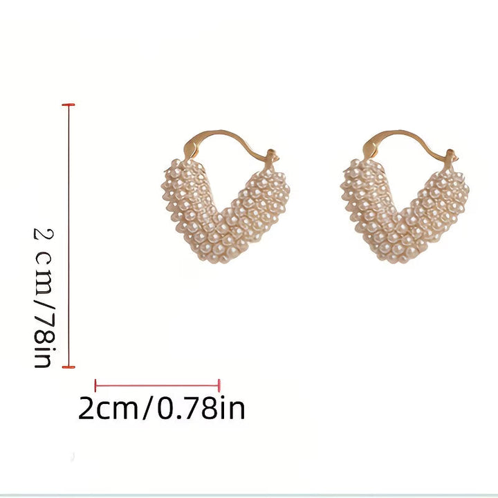 V-Vormige Parel Oorbellen