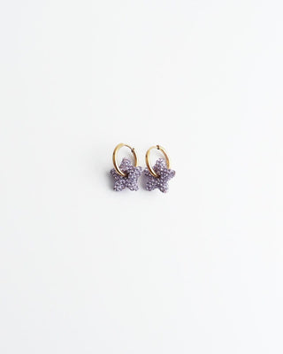 Toned Pave Star Creolen Ohrringe