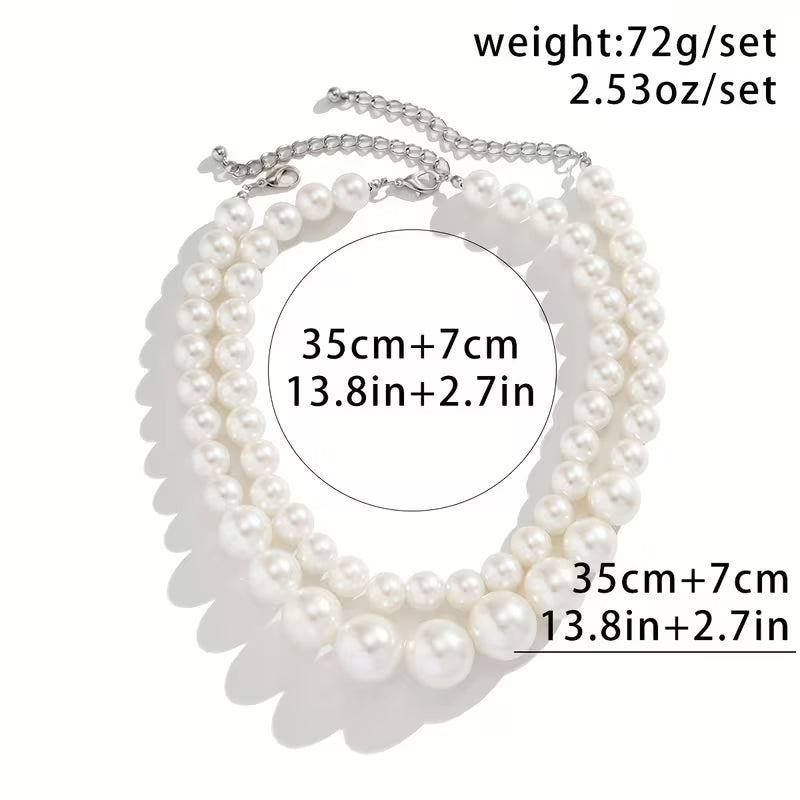 Dubbele Parel Statement Ketting