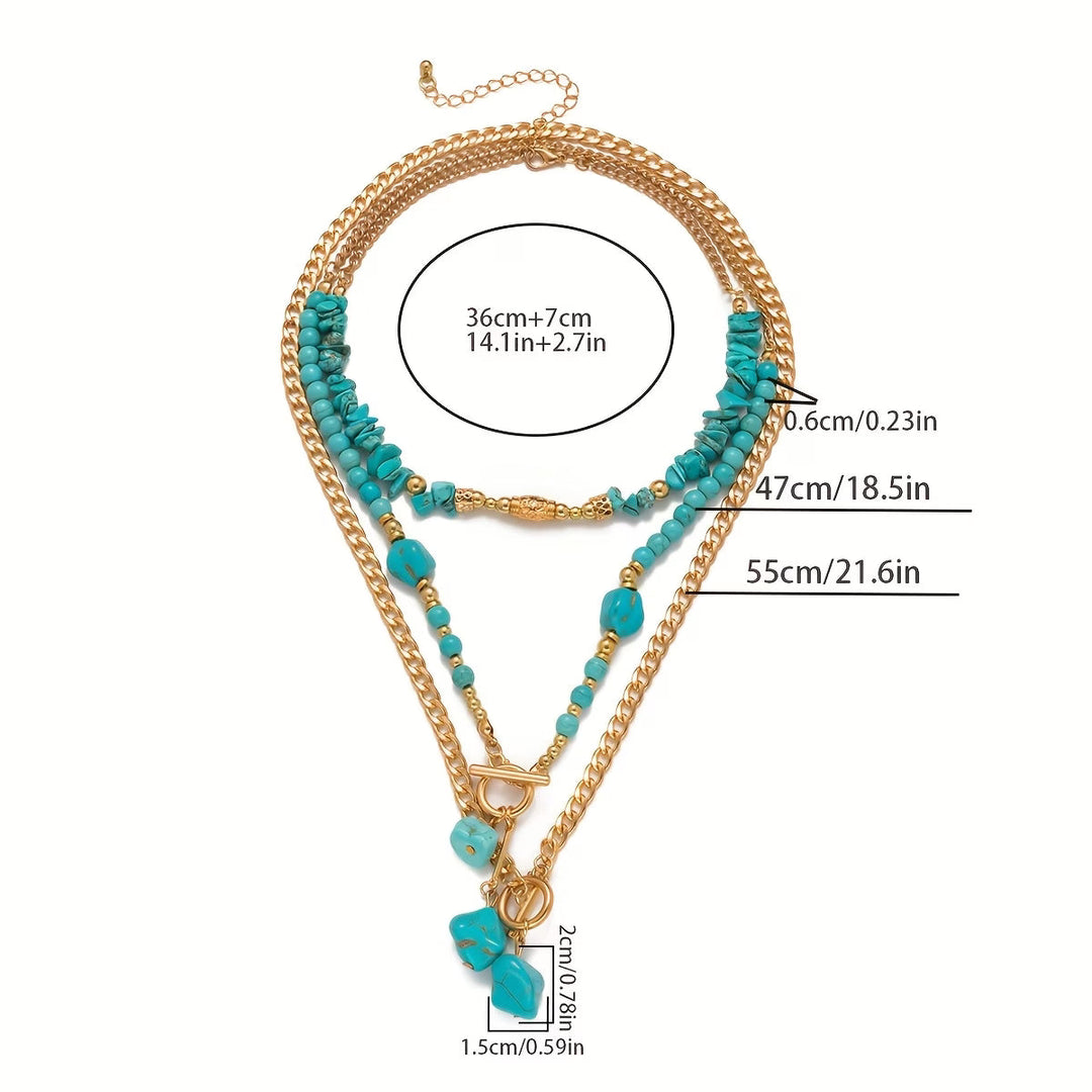 Turkoois Statement Ketting