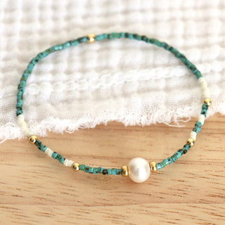 Turkoois Parel Armband