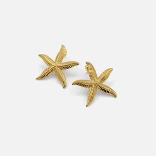 Elegante goldene Seestern-Ohrringe