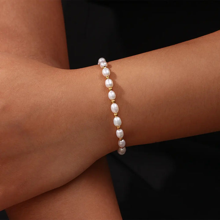 Parel &amp; Goud Armband