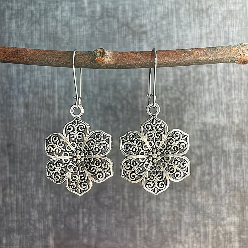 Vintage Bohemian Blumen-Ohrringe