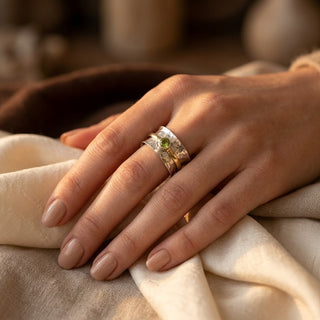 Robuuste ring in zilver en goud