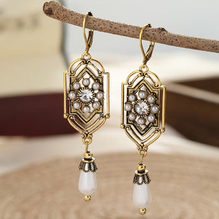 Vintage Gouden Parel Oorbellen