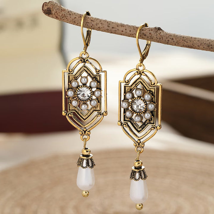 Vintage Gouden Parel Oorbellen