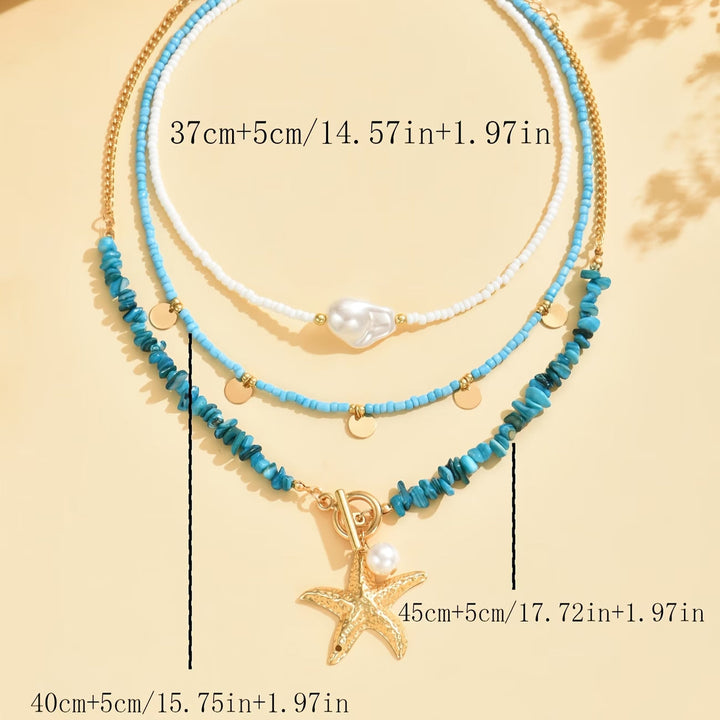 Kust Parel Turkoois Ketting