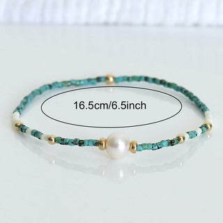 Turkoois Parel Armband