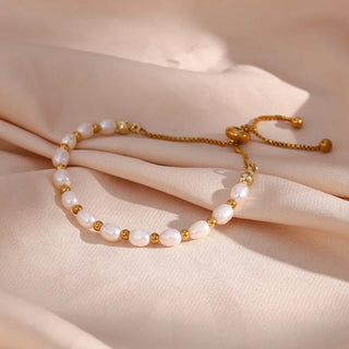 Parel &amp; Goud Armband