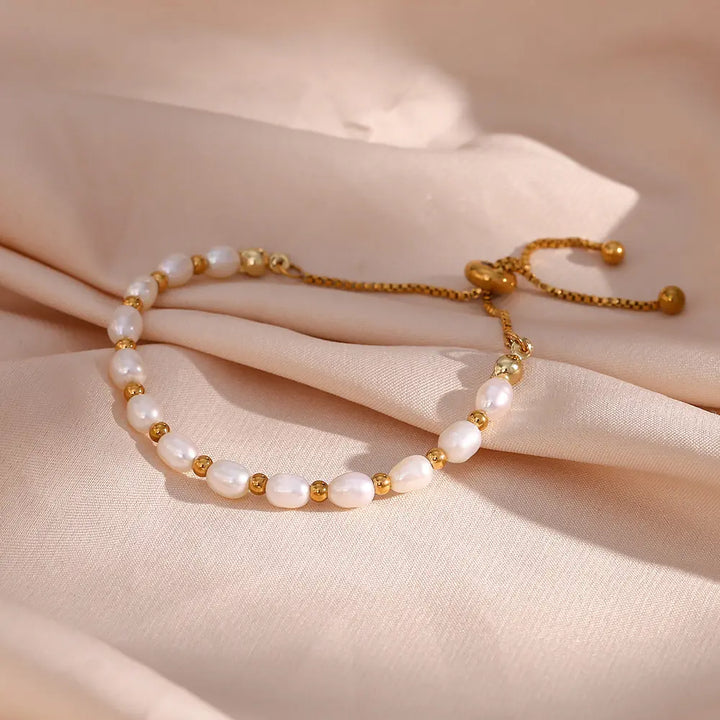 Parel &amp; Goud Armband