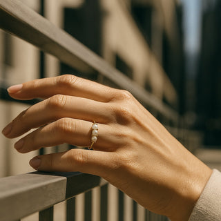 Gouden Drieparelring
