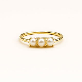 Gouden Drieparelring