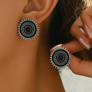 Bohemian Retro Donut Ohrringe rund