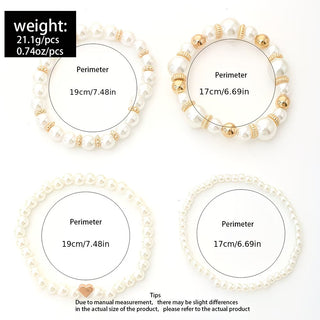 Parel Stapelarmbanden Set van 4