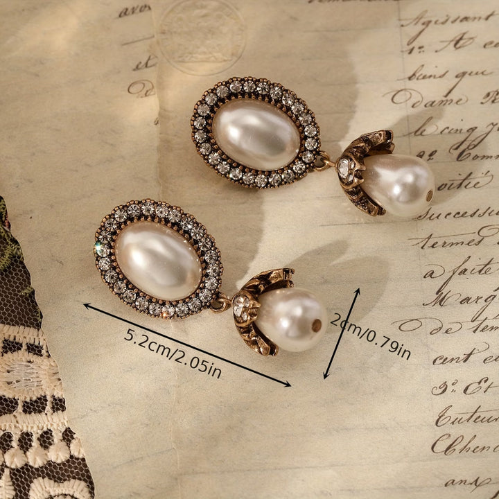 Vintage Parel Omlijsting Oorbellen