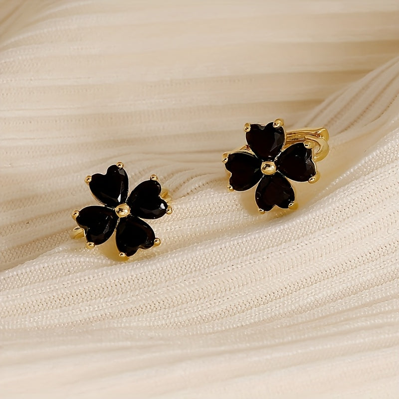 Exquisite Blumen-Ohrstecker