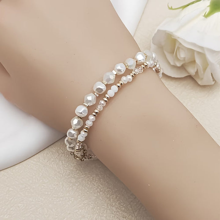 Boho Parel Turkoois Armbandenset