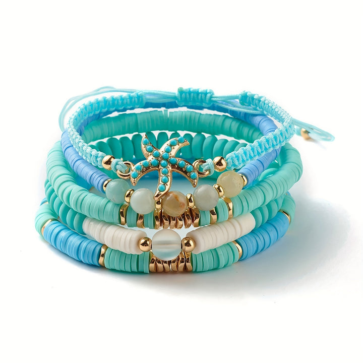 Kust Parel Armbanden Set van 5