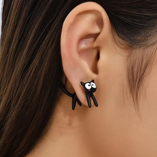 Katze Metallische Ohrstecker