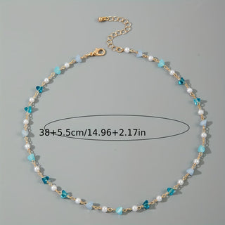Subtiele Parel Turkoois Kralenarmband