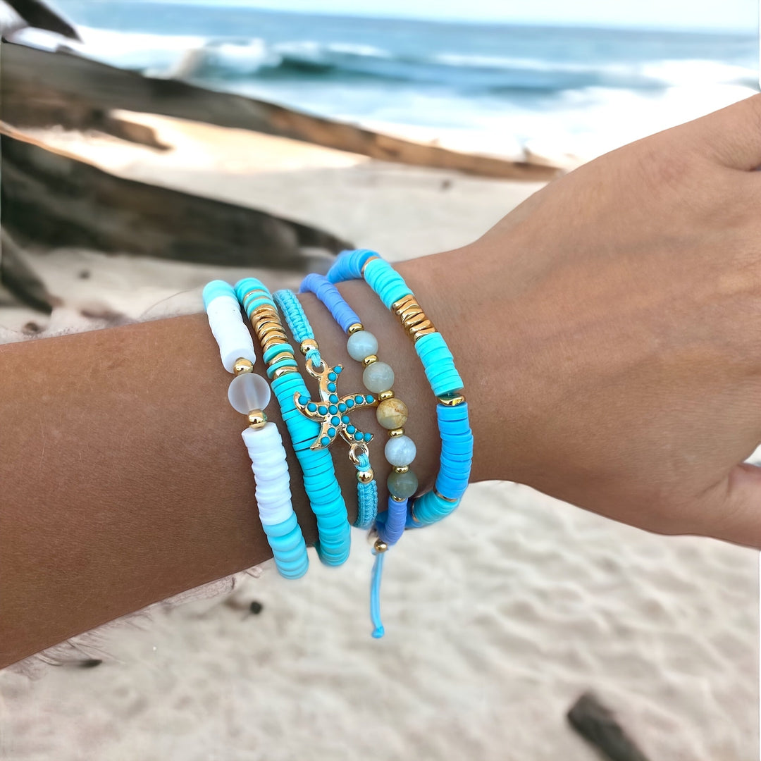 Kust Parel Armbanden Set van 5