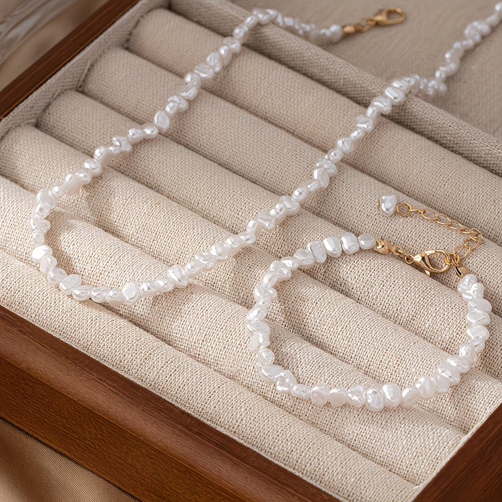 Barokparel Ketting &amp; Armband Set
